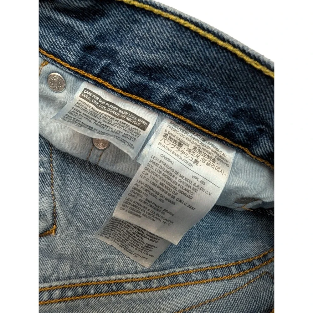 Levi's 505 Regular Fit Straight Leg Blue Wash Denim Jeans Men's‎ Size 36x29